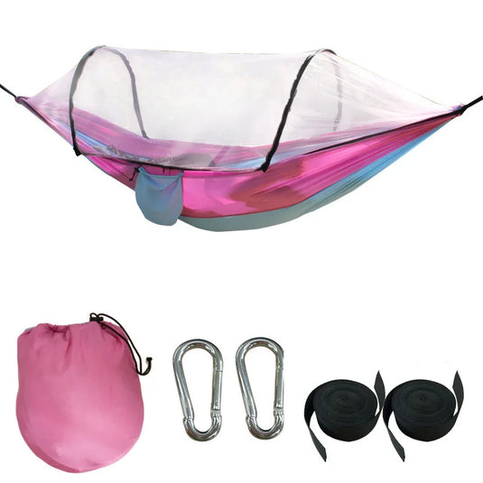 Anti-Mosquito Parachute Camping Hammock – Single & Double Sizes