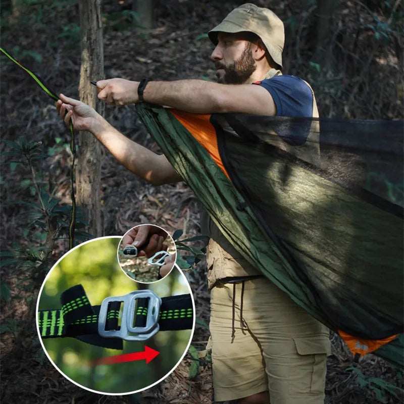 Load image into Gallery viewer, Portable Mosquito Net Hammock – Anti-Rollover, Quick Open Design for Outdoor Comfort
