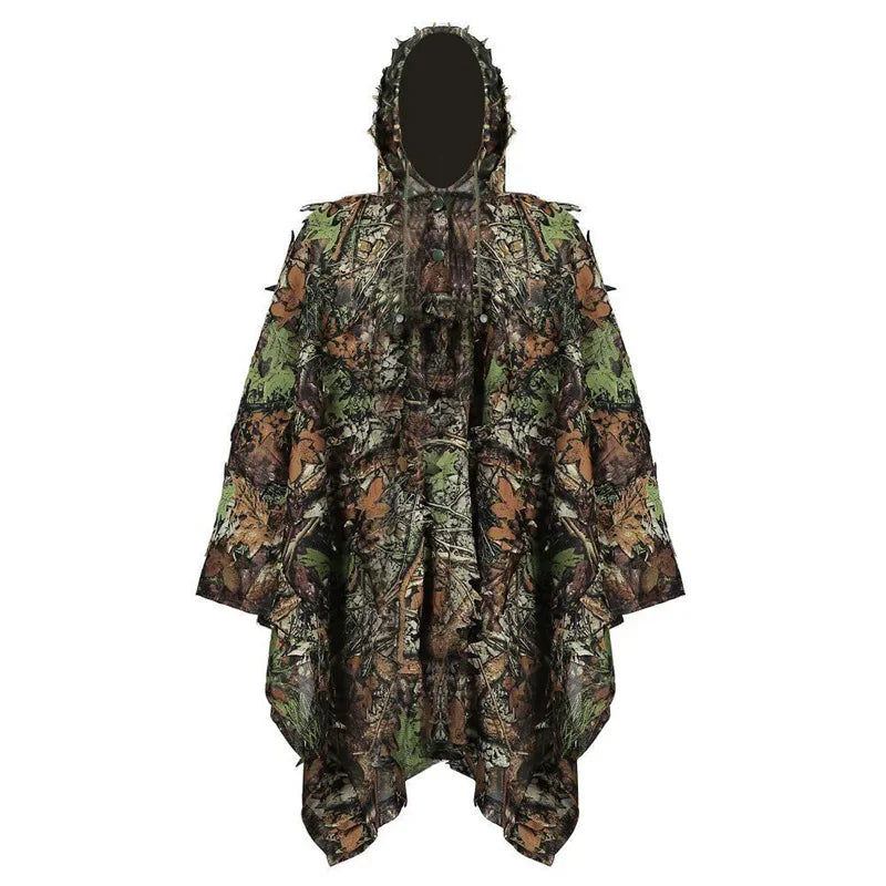 Load image into Gallery viewer, Hunting Camo 3D Leaf cloak Yowie Ghillie Breathable Open Poncho Type Camouflage Birdwatching Poncho Windbreaker Sniper Suit Gear
