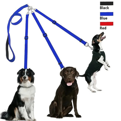 3-in-1 Dog Leash Padded Grip for Walking, Travel & Outdoor Control
