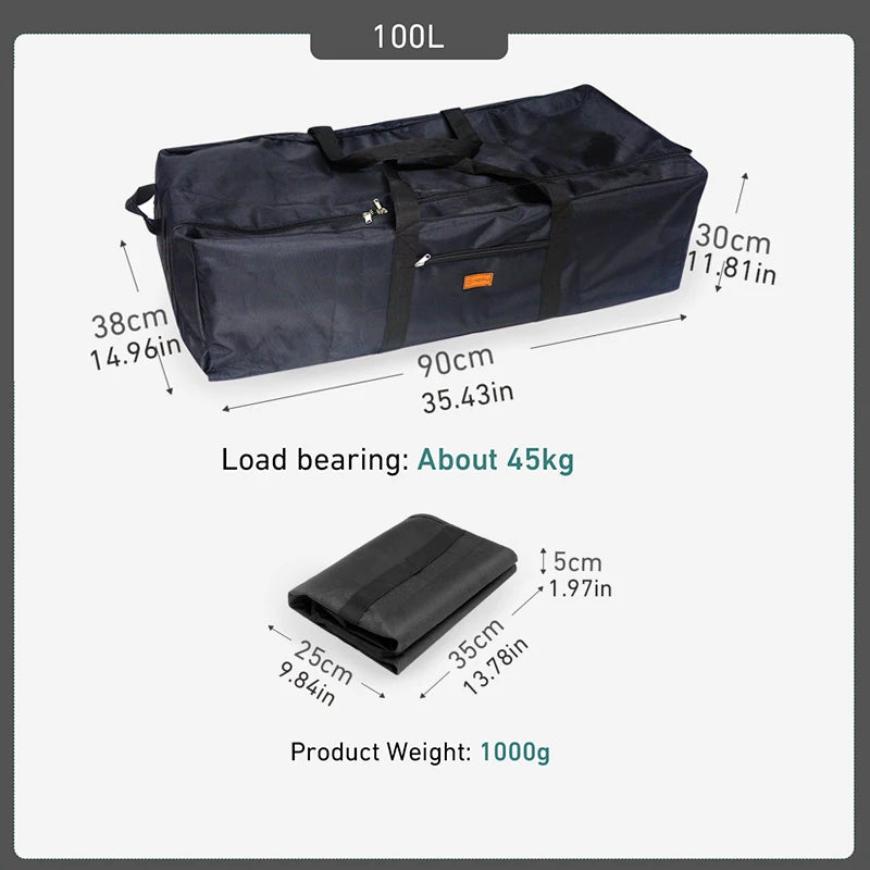 Load image into Gallery viewer, 100L Camping Tools Storage Bag – Heavy-Duty Foldable Travel Organizer

