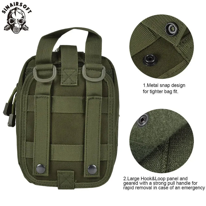 Load image into Gallery viewer, SINAIRSOFT Tactical First Aid Kit Medical Kit Emergency Outdoor Camping Emergency Survival Tool Military Storage Bag Molle Pouch
