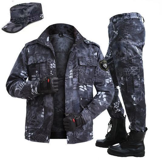 New Men's Tactical Fishing Suits Spring Camouflage Durable Thermal Work Clothing Autumn Outdoor Sports Windproof Hiking Jackets