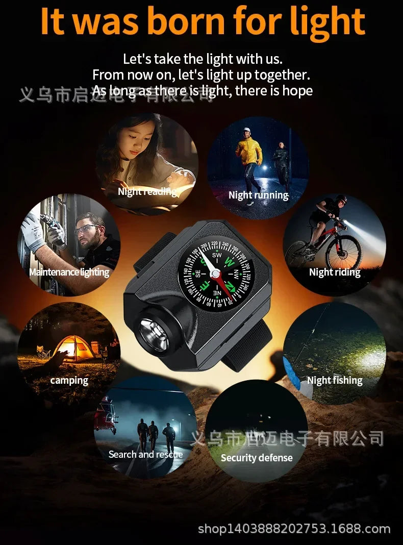 Load image into Gallery viewer, New Outdoor Camping XPG Wrist Light Wildlife Survival Climbing Adventure Compass Watch LED Running Light
