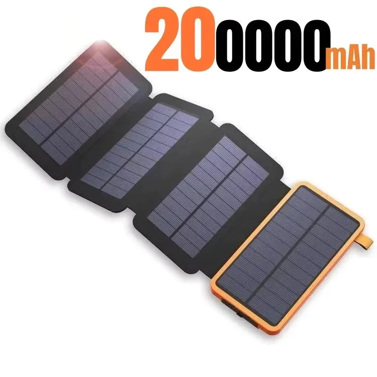 Load image into Gallery viewer, 200000mAh Solar Power Bank | Foldable Solar Panel Charger | Portable Outdoor Camping Battery Pack
