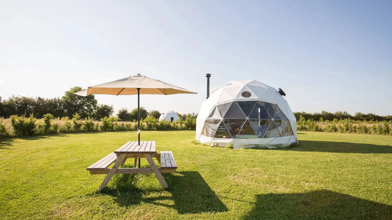 Load image into Gallery viewer, Geodesic Dome Manor greenhouse Tent Leisure Resort Vacation Outdoor Glamping Round Tent Transparent Starry Sky Luxury Hotel Dome
