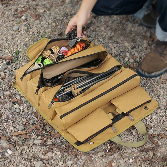 Roll-Up Camping Storage Bag – Multifunctional Tool Organizer