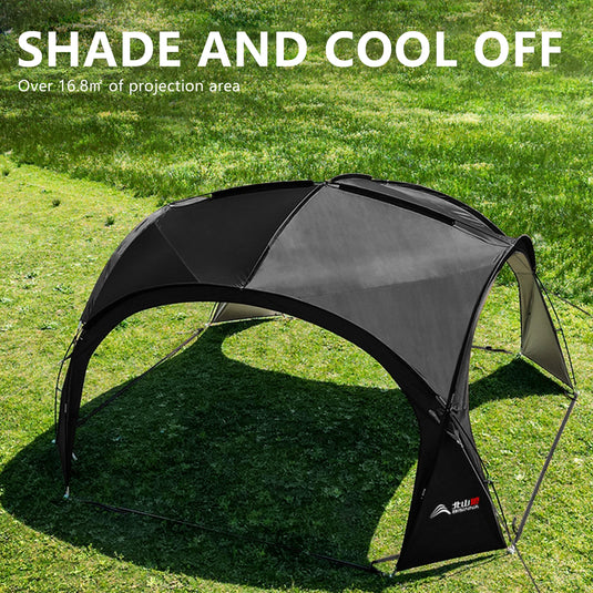 BISINNA Outdoor Dome Tent – Large Silver-Coated Canopy for Garden, Camping, and Family Picnics