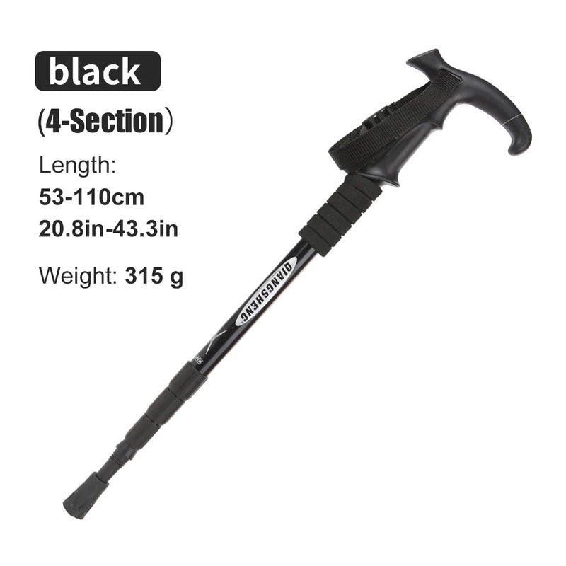 Load image into Gallery viewer, WEST TUNE Outdoor Folding Trekking Pole | 4-Section Portable Walking Stick for Hiking
