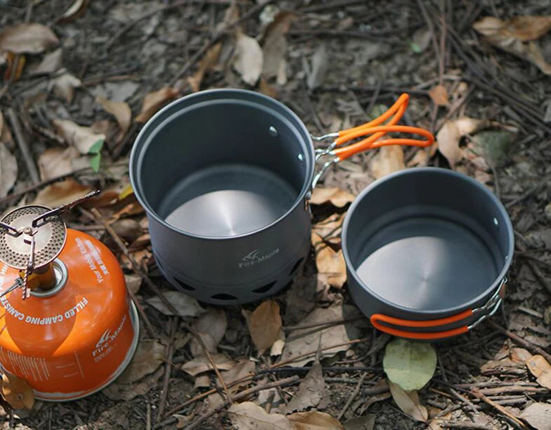 Load image into Gallery viewer, Fire Maple Camping Cookware Set Portable Outdoor Foldable Compact Heated Exchange Pot Aluminum Alloy Picnic Cooking Tool FMC-217
