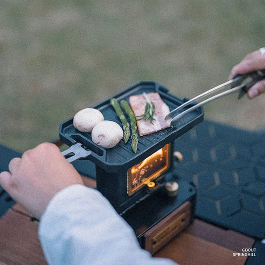 GOOUT SPRINGHILL Outdoor Mini Grill Pan | Lightweight Camping Portable Spider Oven Grill Pan