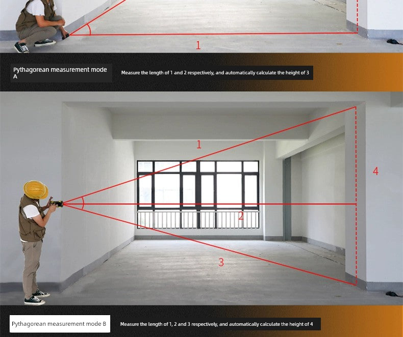 Load image into Gallery viewer, Deli Handheld Electronic Ruler Multi-Function Laser Rangefinder
