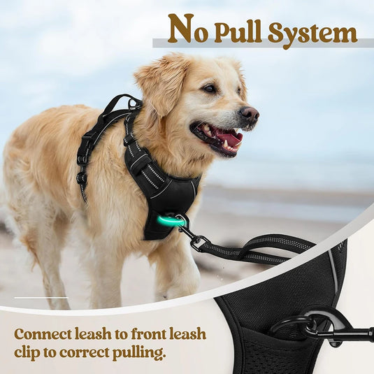 No-Pull Reflective Dog Harness Easy-Control Vest for Medium & Large Dogs
