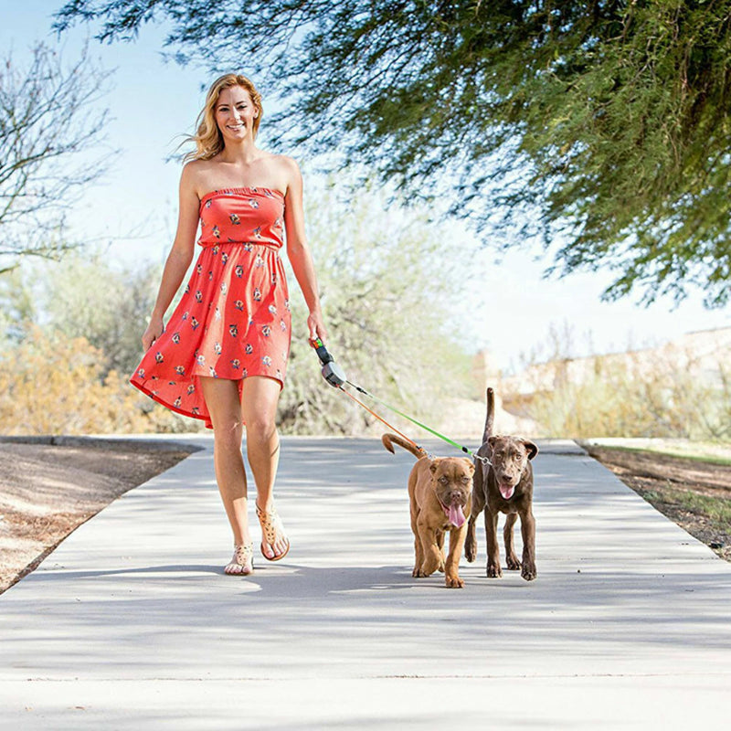 Load image into Gallery viewer, Double Retractable Dog Leash Heavy-Duty, Tangle-Free Walking for Two Dogs (Up to 50lbs Each)
