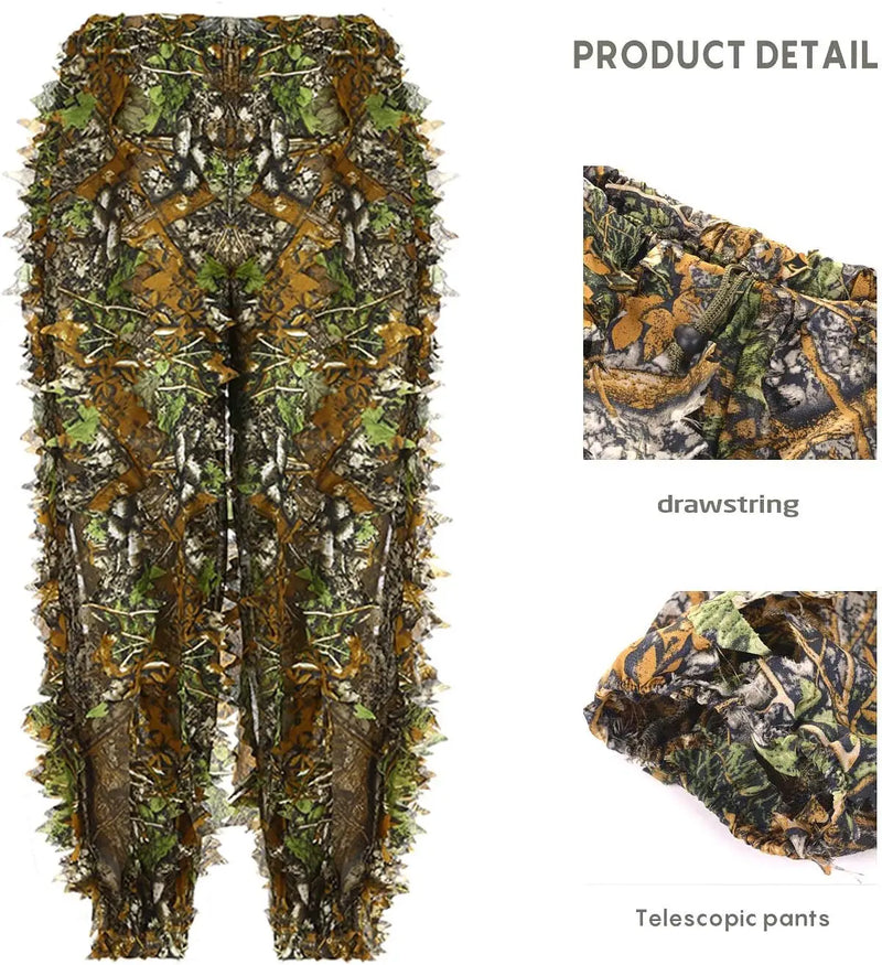 Load image into Gallery viewer, Camo Ghillie Poncho Lightweight 3D Leaf Poncho Ghillie Suits Hunting Gear No reviews yet
