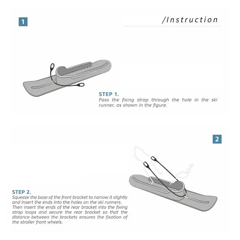 Load image into Gallery viewer, Snow Skis Set Balance Cycling Scooter Parts Lightweight Snow Sledge Board Set For Scooter For Snowfields Baby Strollers
