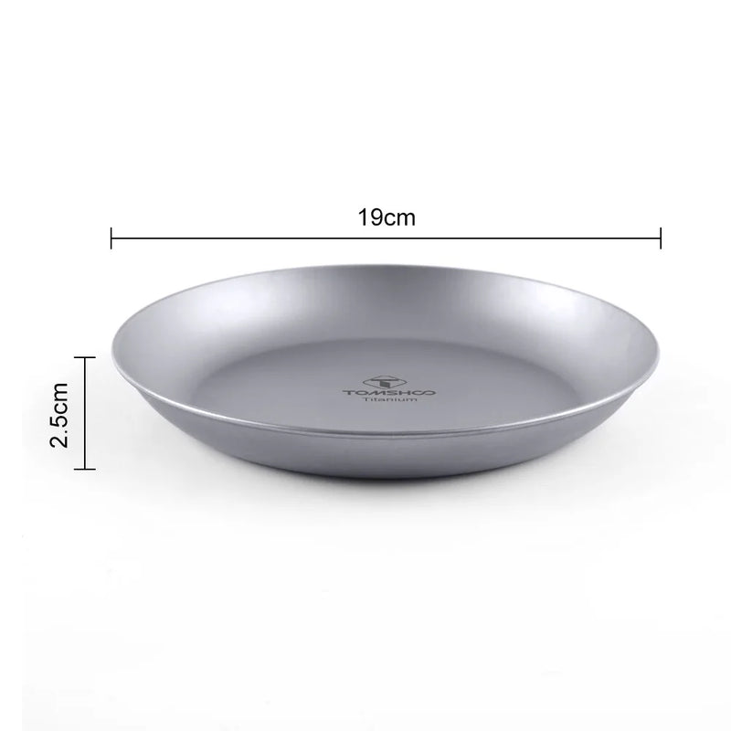 Load image into Gallery viewer, TOMSHOO Titanium Camping Plate | Outdoor Ultralight Portable Tableware Cookware
