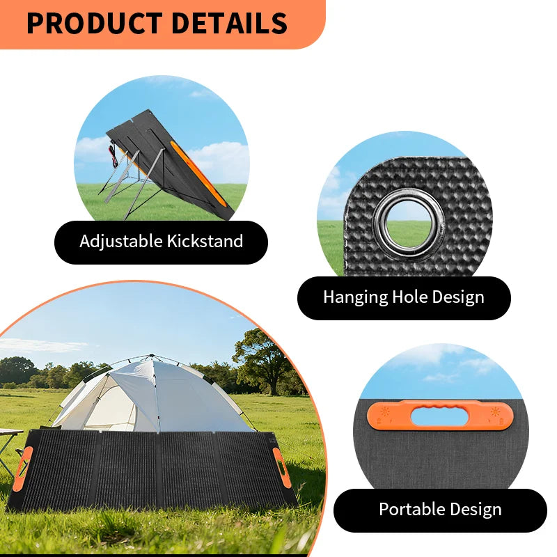 Load image into Gallery viewer, 200W Foldable Solar Panel | Portable Outdoor Camping Solar Charger | Power Generator Charging

