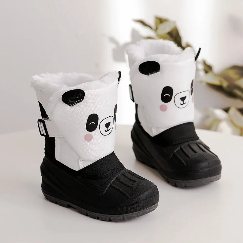 Load image into Gallery viewer, Winter Children Snow Boots Girls High-top Princess Boots Boys Anti-kick Thicken Cotton Shoes Baby Soft Waterproof Cartoon Boots
