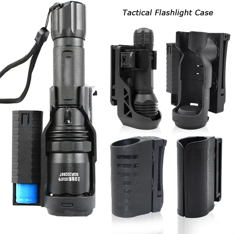 Load image into Gallery viewer, Tactical Flashlight Case Pouch Holster Belt Clip Torch Kits Pouch Open Top Lighting LED Survival Hunting Outdoor Torch Holder
