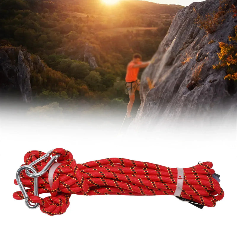 Load image into Gallery viewer, Safety Rope Rock Climbing Rope 10M 10mm Equipment Polyester Red/Bule Static Thick Knit Tree Wall High Performance
