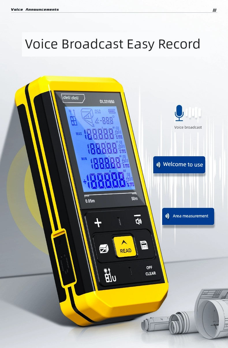 Load image into Gallery viewer, Deli Handheld Electronic Ruler Multi-Function Laser Rangefinder
