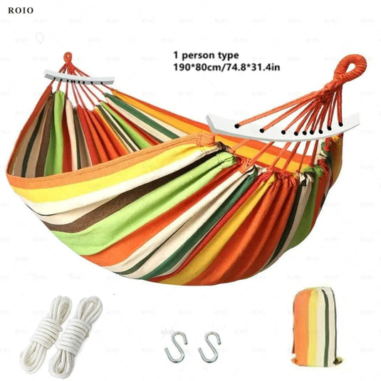 Thickened Canvas Camping Hammock Chair – Single Person with Travel Bag