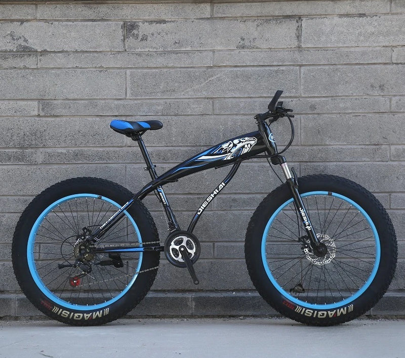 Load image into Gallery viewer, 26&quot;/24&quot; Off-Road Bull Wheel Mountain Bike – Double Disc Brake, Variable Speed, Carbon Steel Frame for Men &amp; Women
