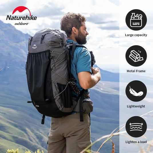 0+5L Hiking Backpack with Rain Cover | Ergonomic Internal Frame Pack | Camping Travel Bag