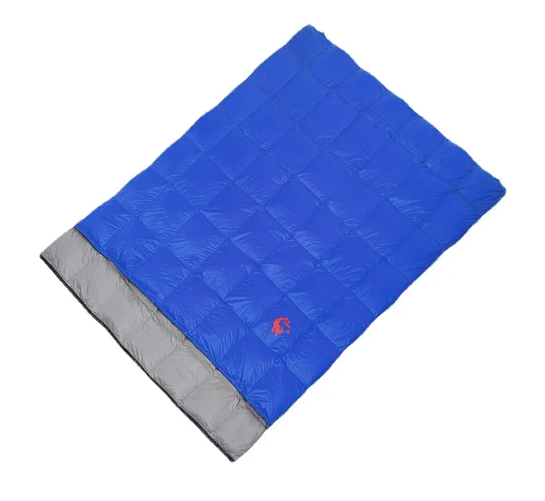 Load image into Gallery viewer, blue and gray sleeping bag
