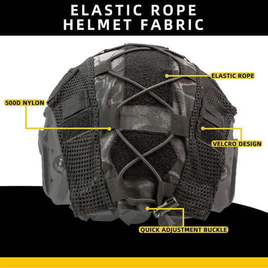 Tactical Helmet Cover for Fast Helmet Multi-Camo Helmets Cover Military Paintball Hunting Shooting Gear - Without Helmet