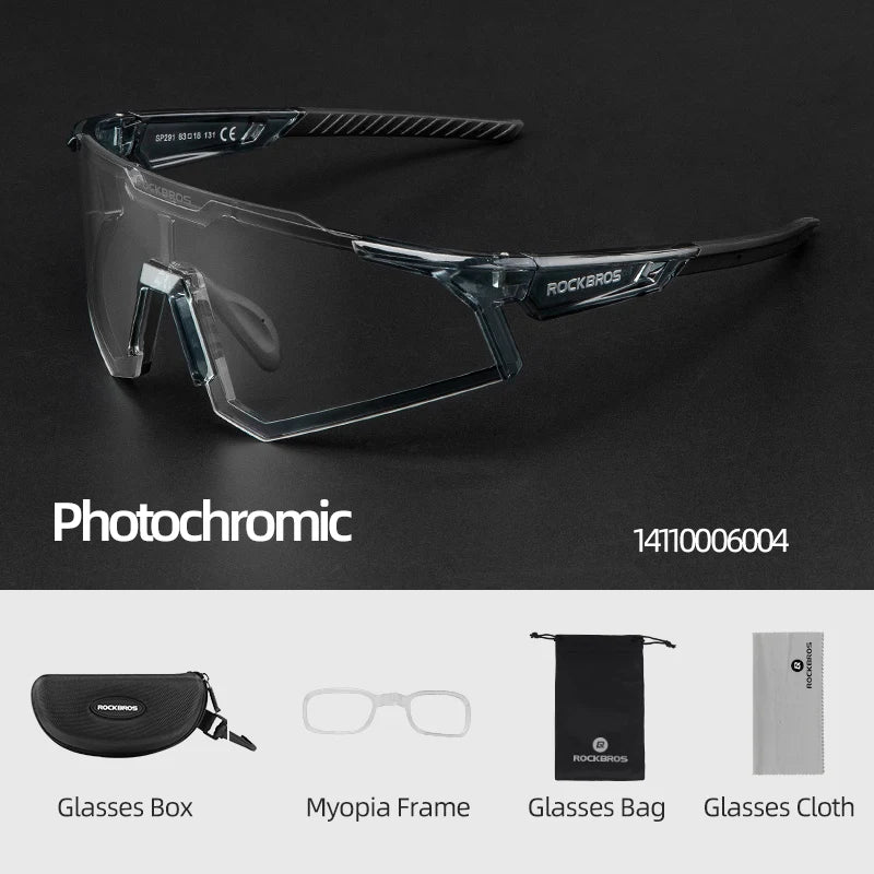 Load image into Gallery viewer, ROCKBROS Photochromic Cycling Glasses – Adaptive Vision, Pro-Level Comfort
