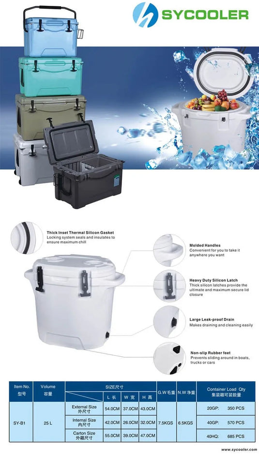 60L High Quality rotomolded Plastic camping Cooler Box Cute Cooler Box Price Gear Box Cooler