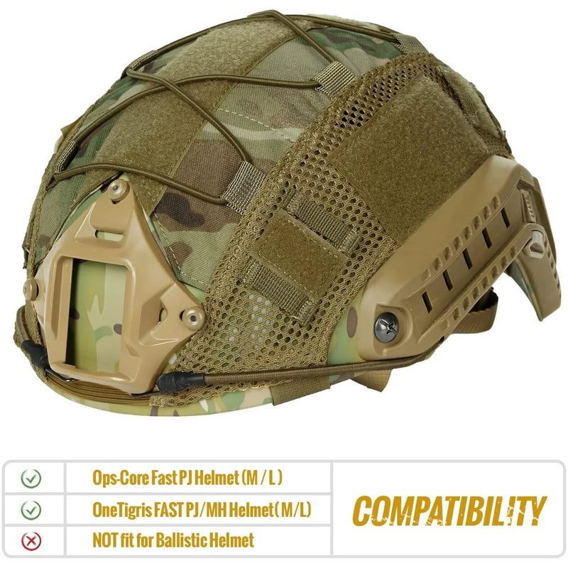 Load image into Gallery viewer, Tactical Helmet Cover for Fast Helmet Multi-Camo Helmets Cover Military Paintball Hunting Shooting Gear - Without Helmet
