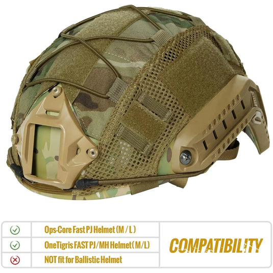 Tactical Helmet Cover for Fast Helmet Multi-Camo Helmets Cover Military Paintball Hunting Shooting Gear - Without Helmet