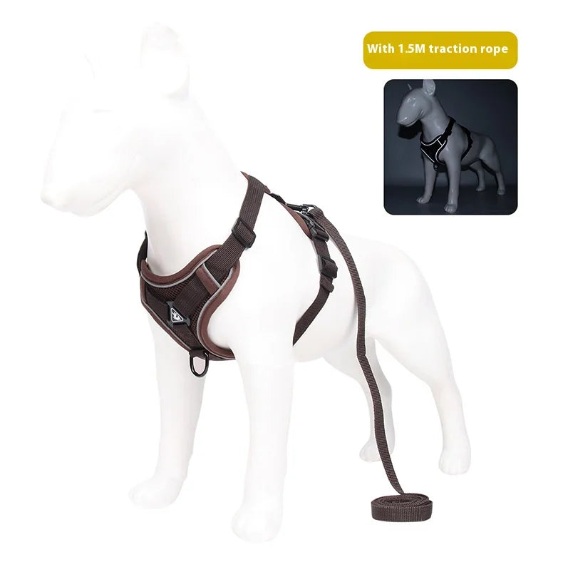 Load image into Gallery viewer, Reflective Breathable Dog Harness Vest Lightweight, Adjustable Safety for Small to Medium Dogs
