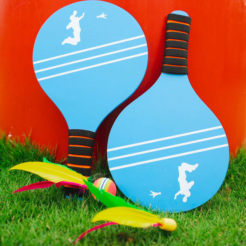 Load image into Gallery viewer, All-Ages Wooden Badminton Set for Outdoor Fun &amp; Family Bonding
