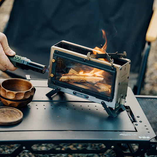 Goout Springhill Mini Fire Pit | Outdoor Camping Firewood Stove Compact Portable Folding Tabletop