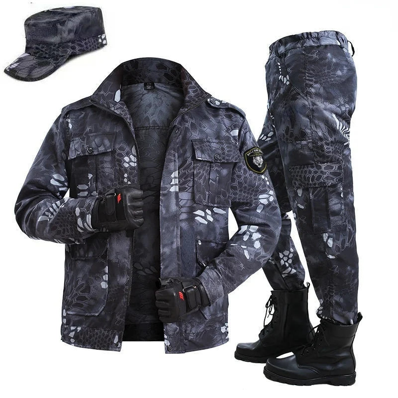 Load image into Gallery viewer, New Men&#39;s Tactical Fishing Suits Spring Camouflage Durable Thermal Work Clothing Autumn Outdoor Sports Windproof Hiking Jackets
