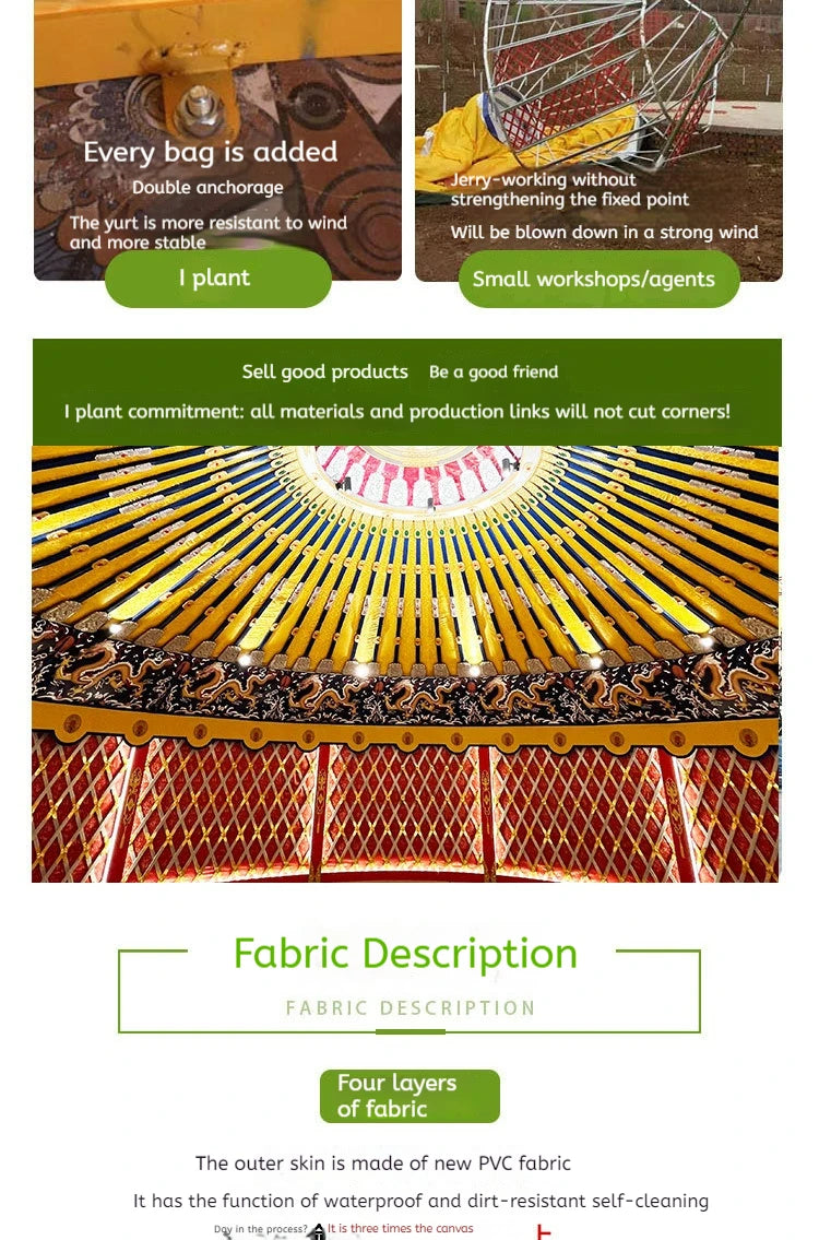 Load image into Gallery viewer, 2024 Large New Yurt Tents Double Slope Steel Bamboo Mongolian Glamping Yurt Water Resistant PVC Farmhouse Restaurant Barbecue
