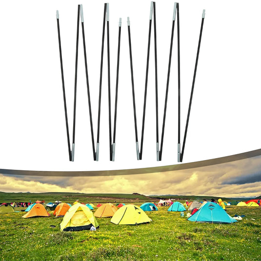 1 Pair 3/3.3/4/4.48/4.9m Fiberglass Tent Rod Camping Tent Pole Bars Support Rods Awning Frames Kit Hiking Travel Canopies Parts