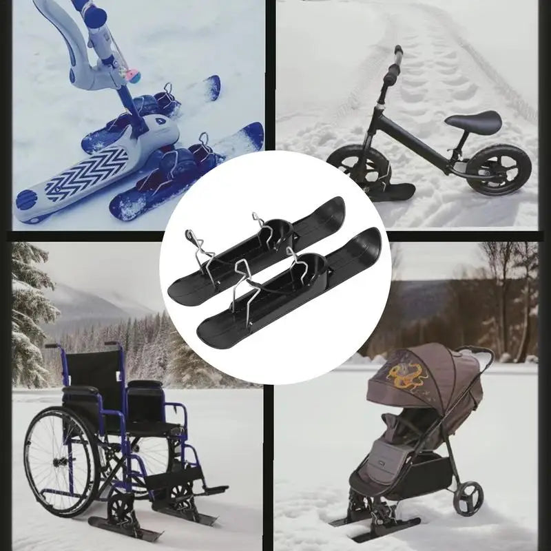 Load image into Gallery viewer, Snow Skis Set Balance Cycling Scooter Parts Lightweight Snow Sledge Board Set For Scooter For Snowfields Baby Strollers
