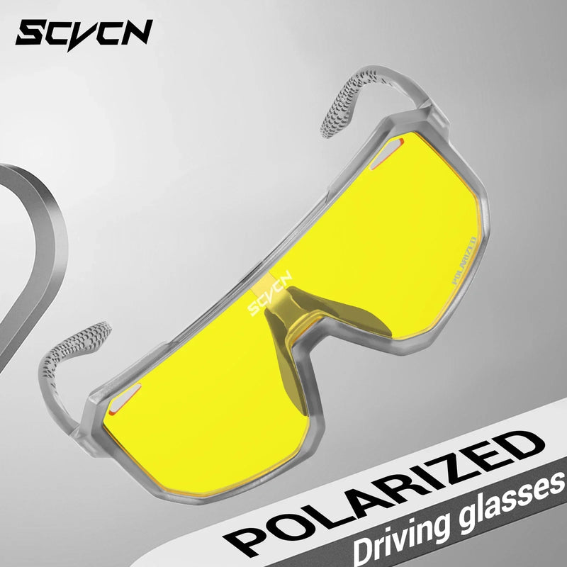 Load image into Gallery viewer, SCVCN Yellow Polarized UV400 Cycling Sunglasses – Precision Vision for Active Lifestyles
