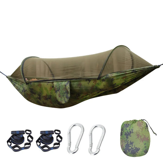 Anti-Mosquito Parachute Camping Hammock – Single & Double Sizes