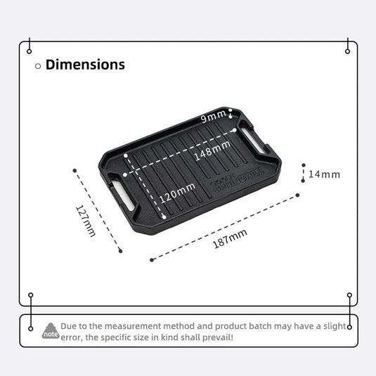 GOOUT SPRINGHILL Outdoor Mini Grill Pan | Lightweight Camping Portable Spider Oven Grill Pan