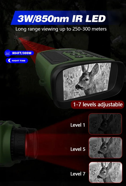 DT59 Portable Cross-Border Digital Telescope Night Vision Instrument HD Camera Video Spotting Scope Double Tube Infrared Outdoor