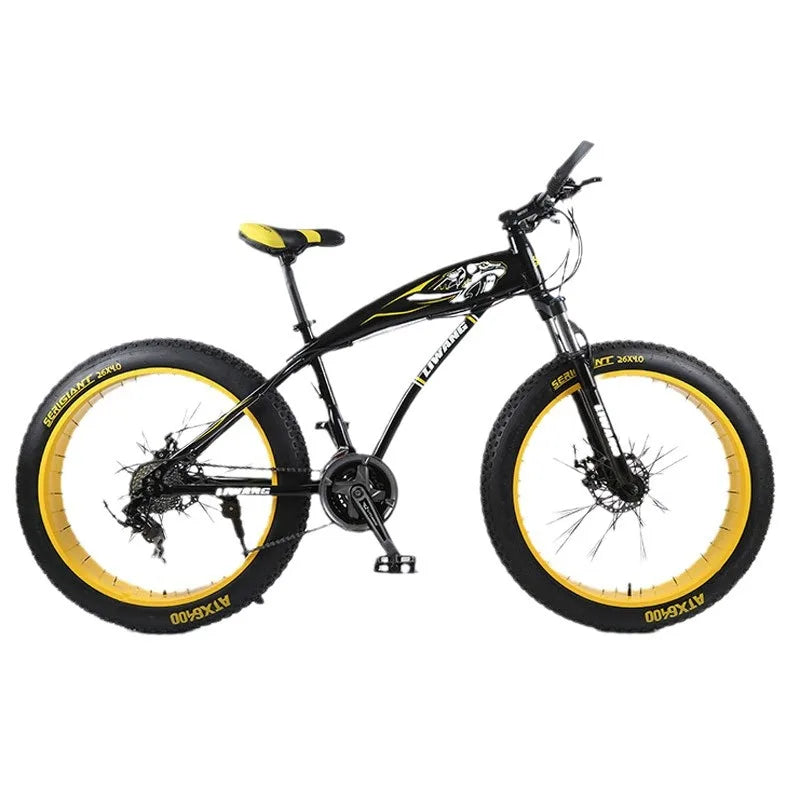 Load image into Gallery viewer, 26&quot;/24&quot; Off-Road Bull Wheel Mountain Bike – Double Disc Brake, Variable Speed, Carbon Steel Frame for Men &amp; Women
