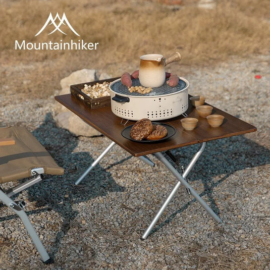 Bamboo Folding Camping Table | Portable Picnic Table Suitcase Style | Outdoor Nan Bamboo Desk