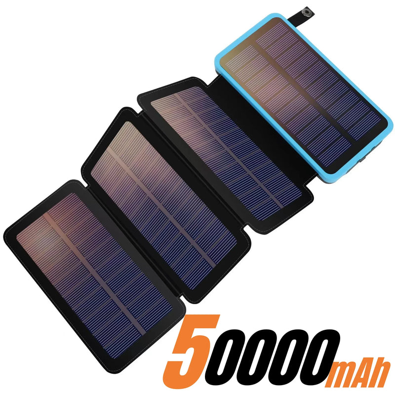 Load image into Gallery viewer, 200000mAh Solar Power Bank | Foldable Solar Panel Charger | Portable Outdoor Camping Battery Pack
