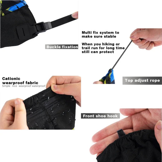 MAP BROTHER F1001 Trail Running Gaiters | Sandproof Shoe Covers for Marathon Hiking